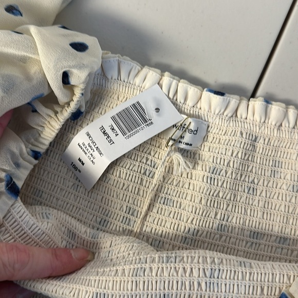 Aritzia Wilfred Tempest Dress Birch Classic Navy size medium NWT - Picture 10 of 12